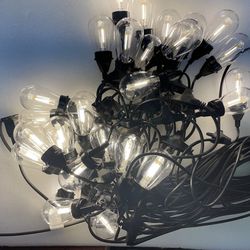  100ft Heavy Duty String Light with 30 LED Shattered Proof Bulbs + 2 Extra LED Bulbs 