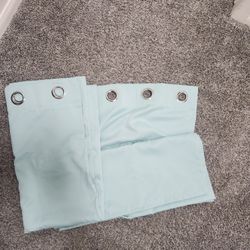Green Floor Length Blackout Drapes