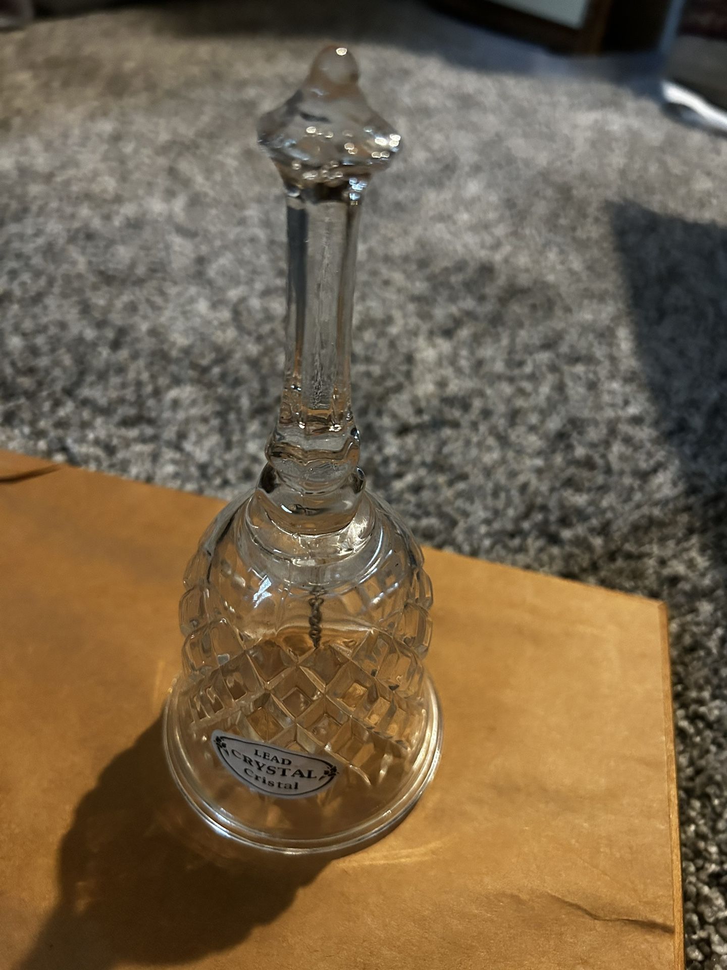 Vintage Glass Lead Crystal Bell