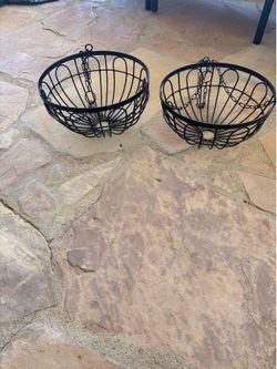 2 Wrought Iron Hanging Baskets $15.00 each