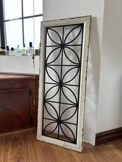 Rustic Wood And Brown Metal Panel Wall Plaque(wall art)