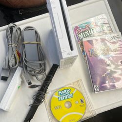 Nintando Wii System With 3 Games , Power Supply, Control, Av Cable 