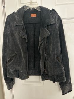 Corduroy Washed Black Jacket
