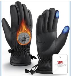 Brand New Winter Gloves Men Women Made with 3M Insulation&Plush Lining (L)