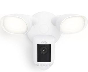 Ring Floodlight Cam Wired Pro, Home or business security - WORKS GREAT!   White