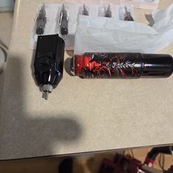 Brand New Kit With Machine And Needles And Ink