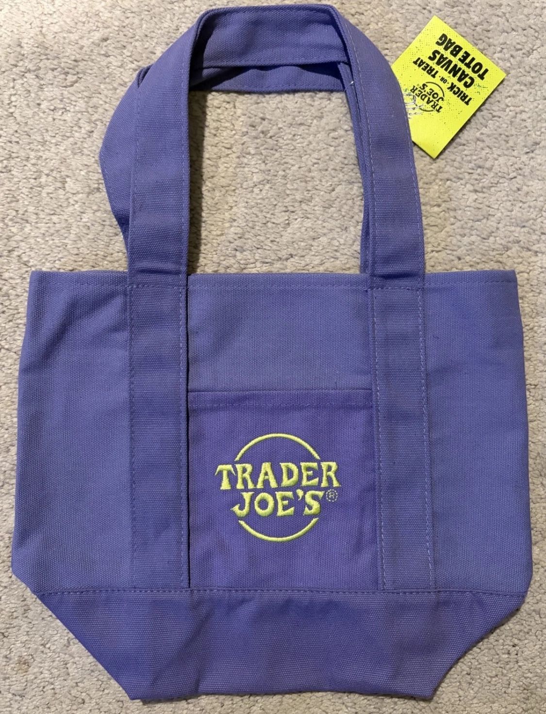 Trader Joes Mini Tote Bag Purple