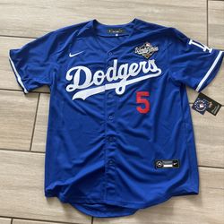Dodgers Freddie Freeman Blue Jerseys with 2025 World series patch