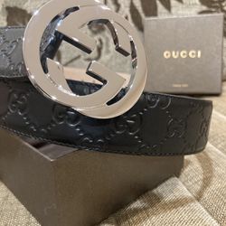 Gucci Black Supreme Signature Belt With TAGS