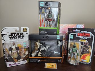 Star Wars Lot, Speeder $45, Mace Windu $20, Boba Fett $29 each