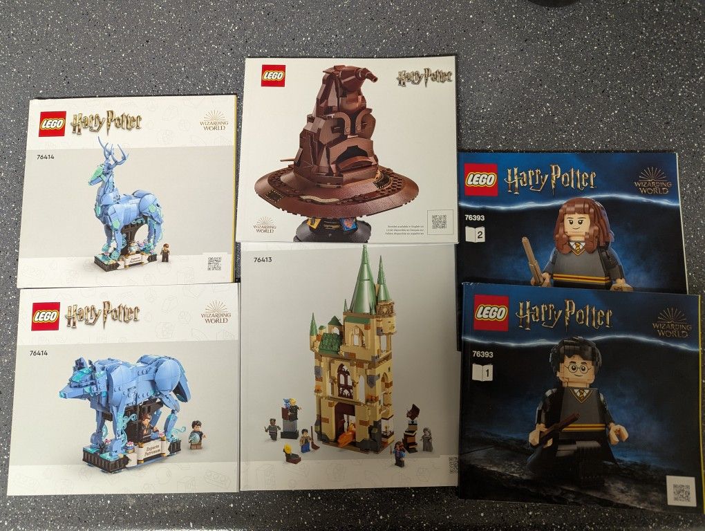 Four Harry Potter Lego Sets (76414, 76413, 76393, 76429)