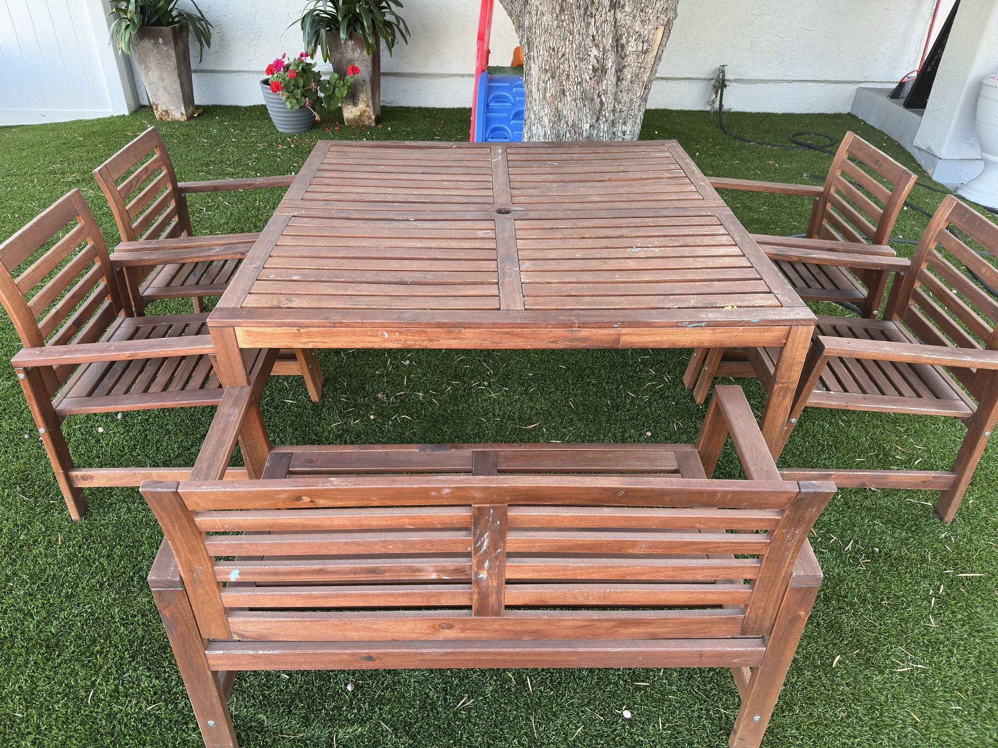 Ikea Wooden Patio Set