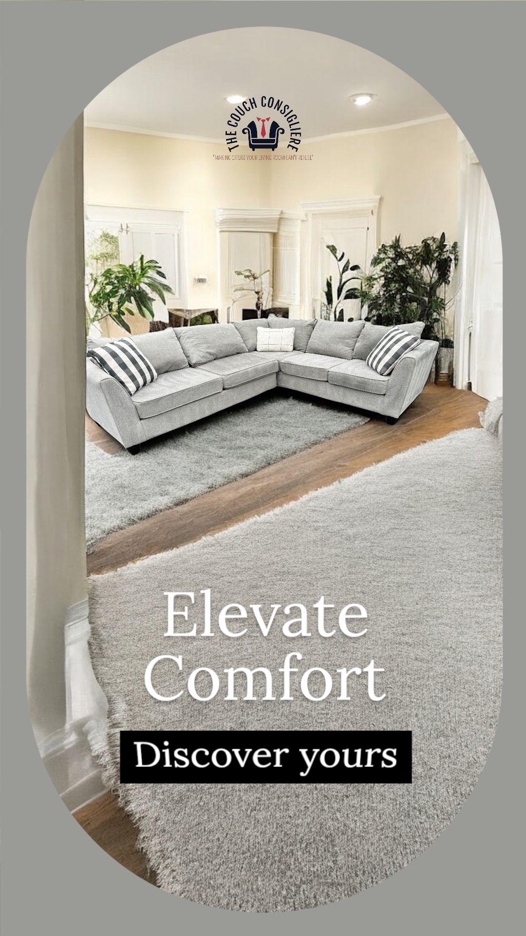 (FREE DELIVERY 🚚) Gray 2pc Sectional