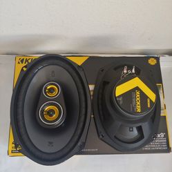KICKER 1 PAIR 6×9 3 WAY 450 WATTS CAR SPEAKER ( BRAND NEW PRICE IS LOWEST INSTALL NOT AVAILABLE )