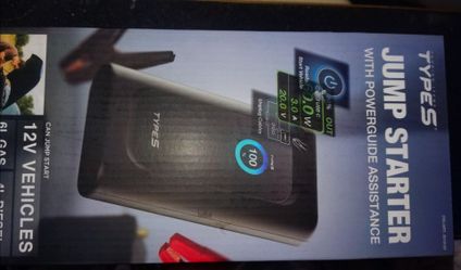 Type S vehicle jump starter with power guide assistance