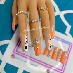 Cow Print Press On Nails 