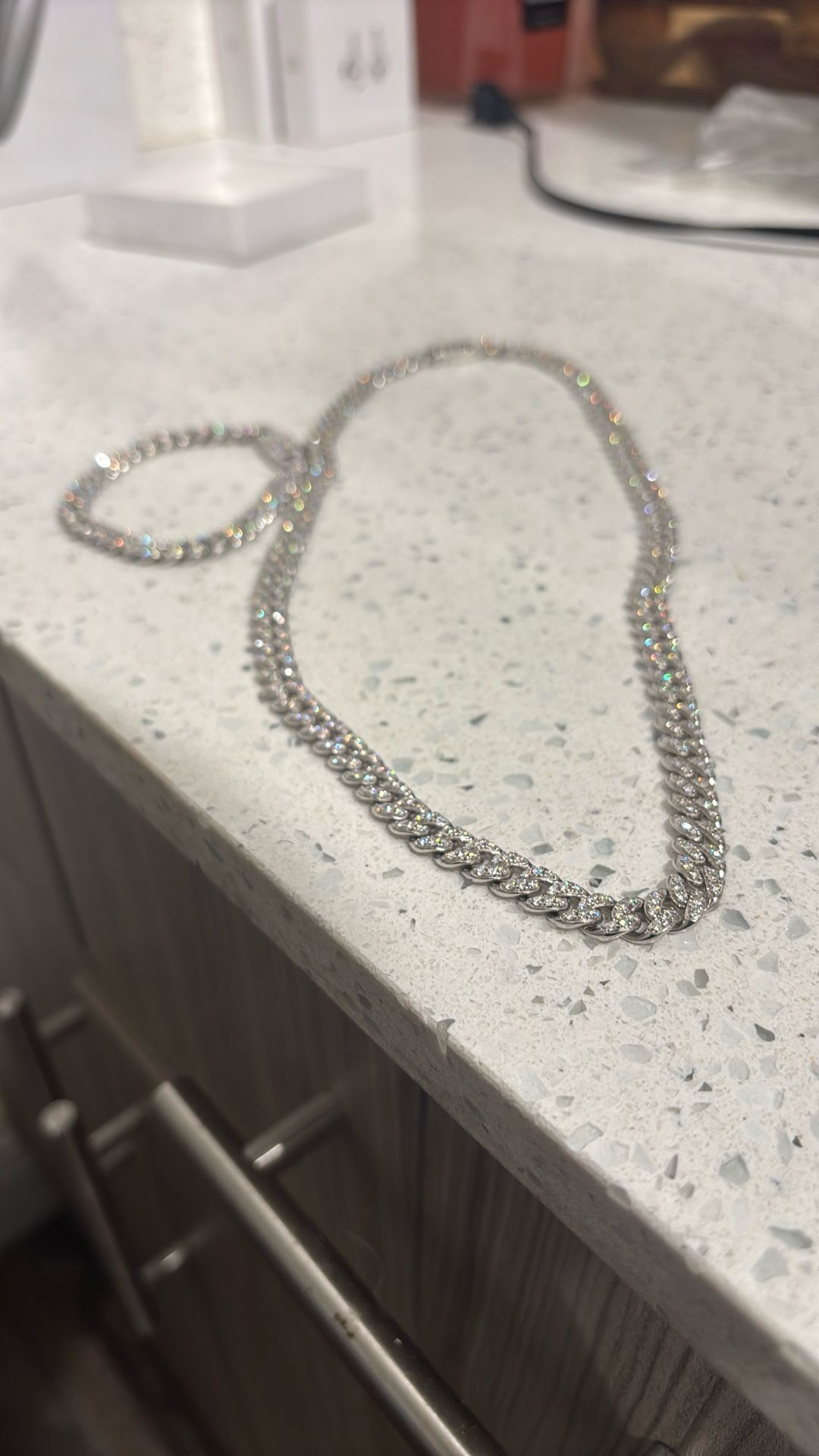 Moissanite Chain And Bracelet Combo
