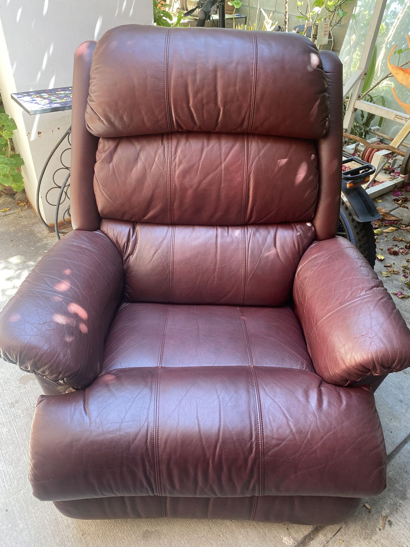Leather Burgundy Recliner