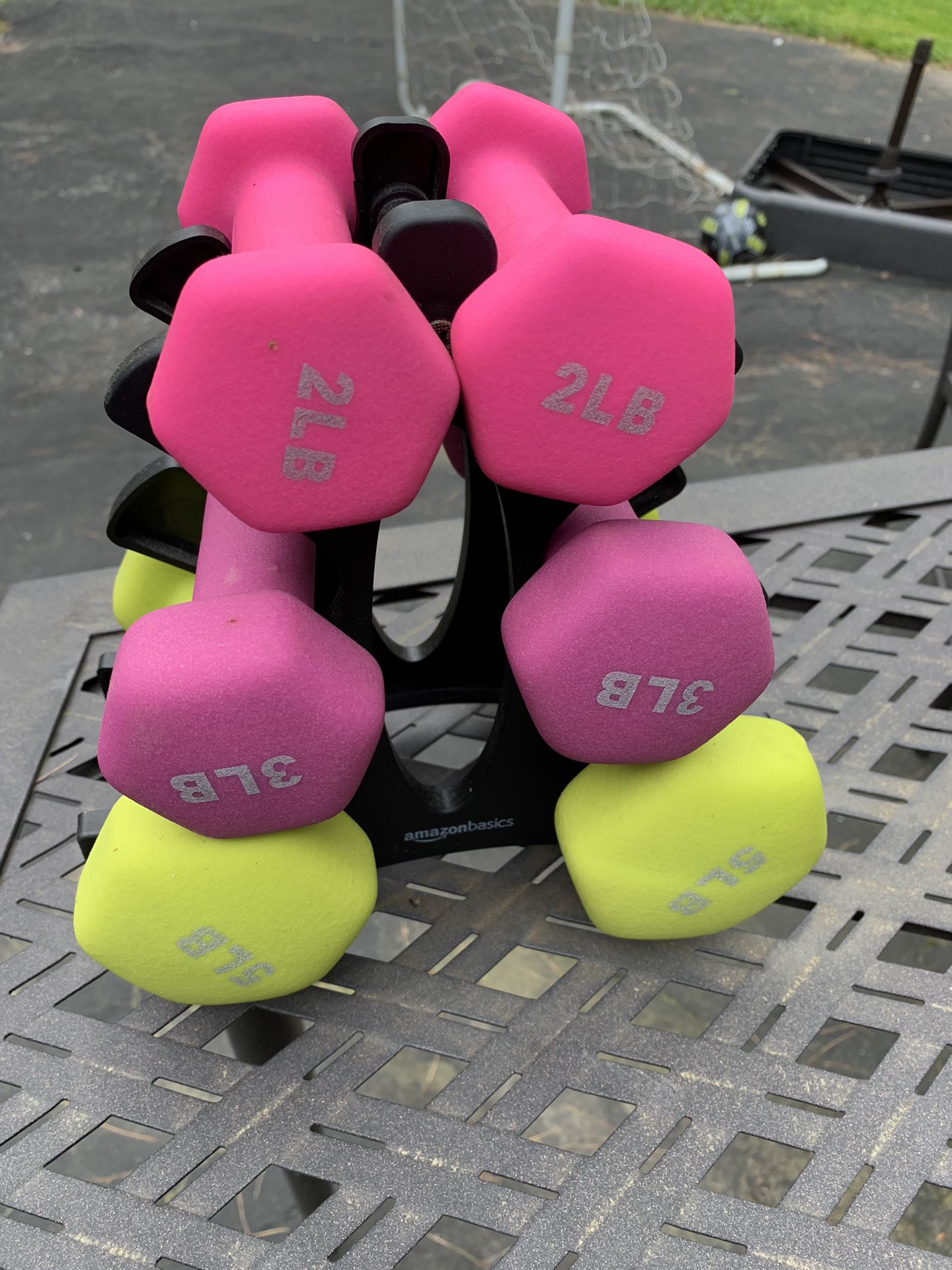 Weights 2,3 And 5 Lb Dumbells With Stand