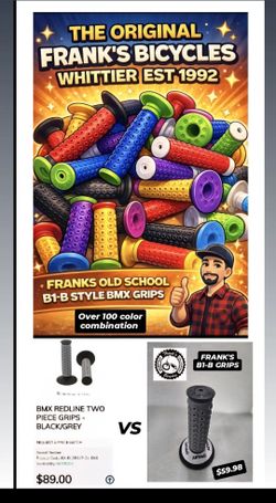 FRANKS B1-B RETEO BMX GRIPS $59.98