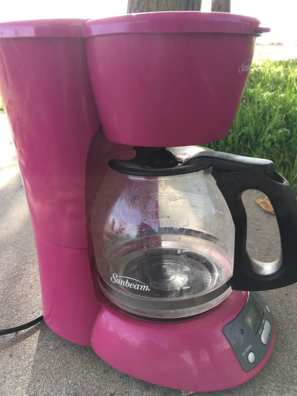Hot pink coffee maker