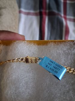 Gold 14KT new bracelet/ Cuban