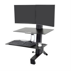 Ergotron WorkFit-S, Dual Workstation with Worksurface (black)