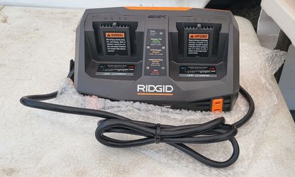 RIDGID GEN 5X DUAL PORT SEQUENTIAL BATTERY CHARGER WITH DUAL USB PORT