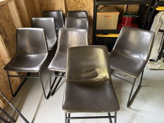 8 Brown Dining Chairs