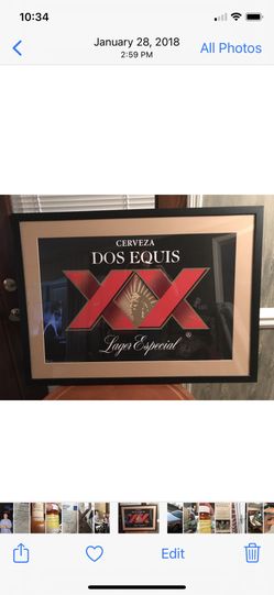 🍺 DOS EQUIS XX MATED AND FRAMED PRINT 42 INCHES X. 30 INCHES 🍺