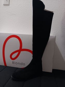 Blonde Knee High Boots