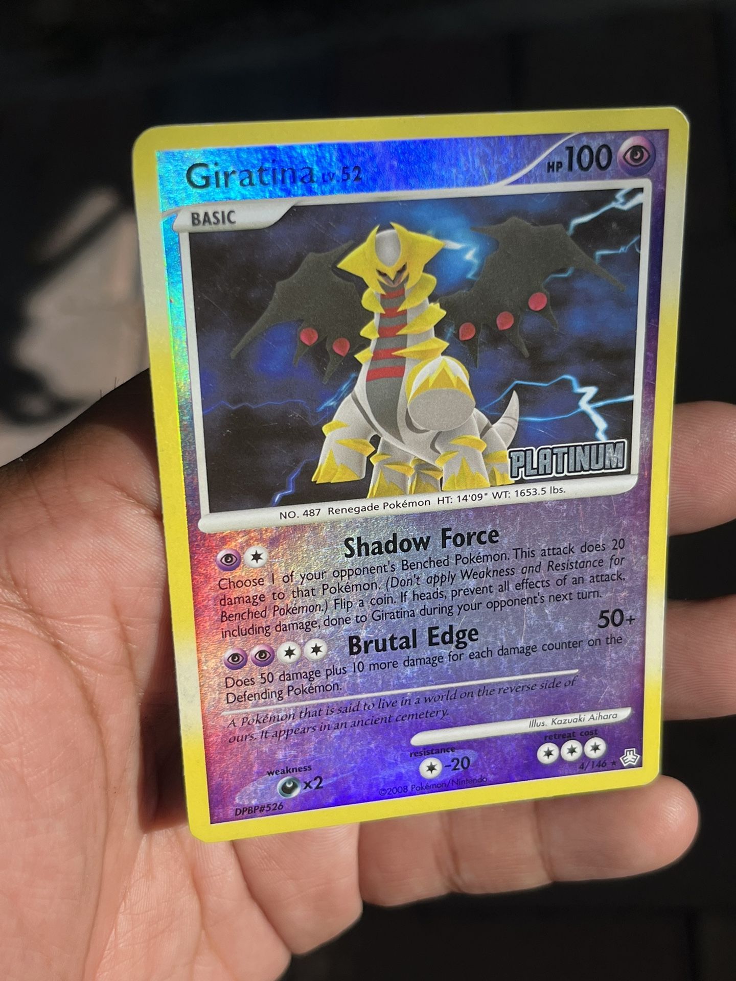 Pokemon GIRATINA 4/146 (Platinum Burger King Promo) LP/Light Play