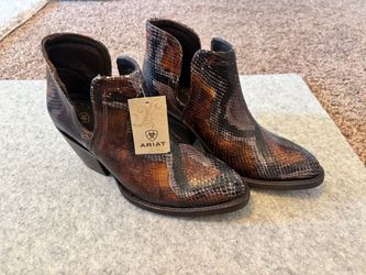 Ariat Snake Print Ankle Booties