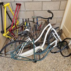 Vintage Schwinn bicycle parts.