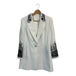Women’s White Black Embroidered 3 pc Size Small