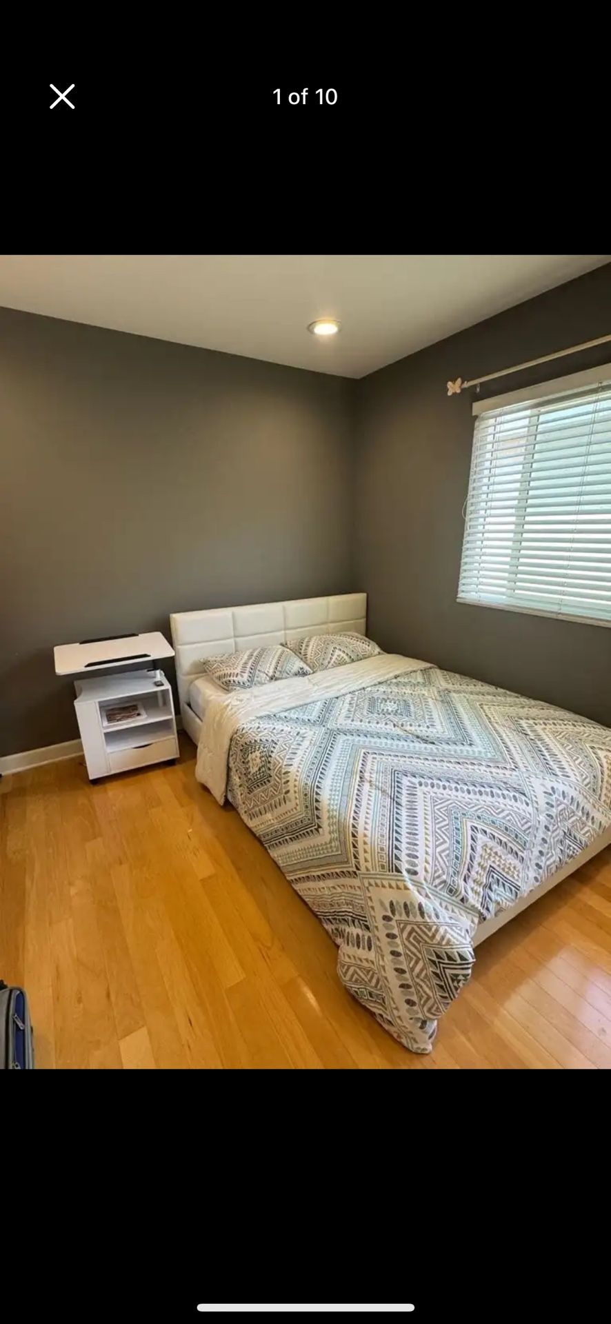 Modern Bed with Nightstand and mattress, sold together and separately