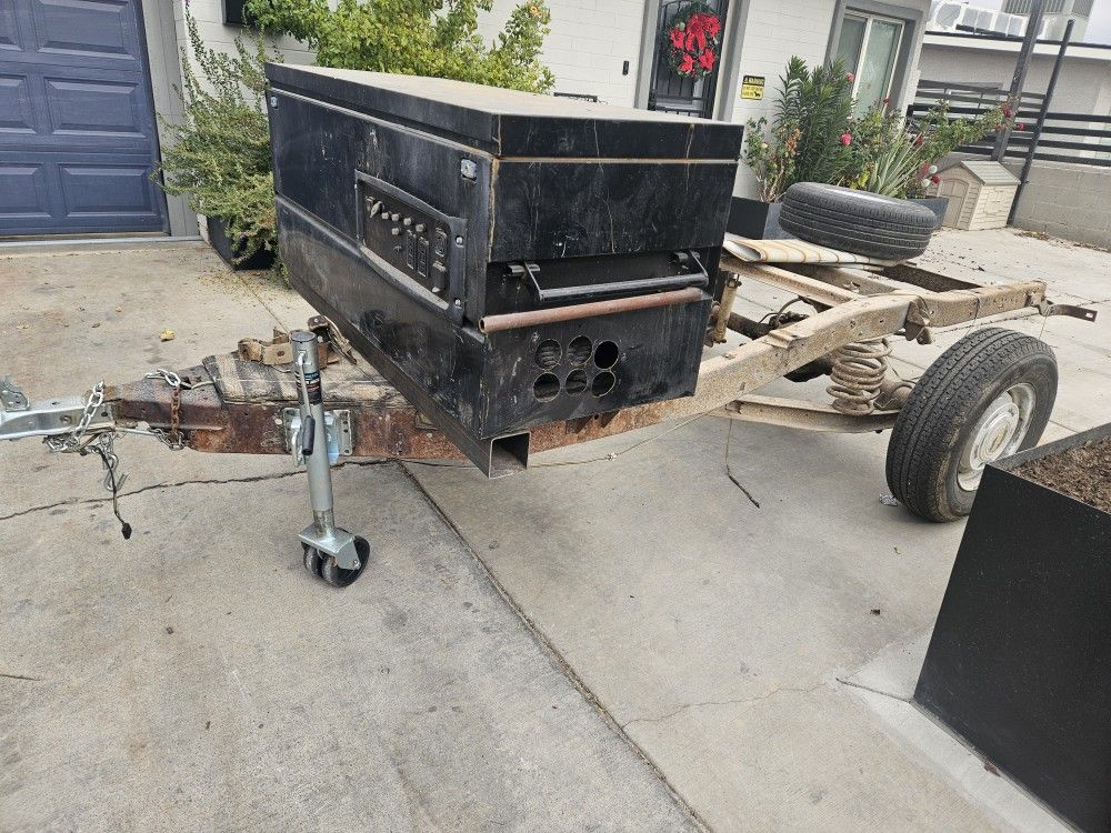 Trailer Frame With Tool Box New Tires