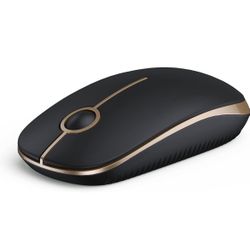 Sleek Black & Gold Wireless Jelly Comb Mouse – Great Condition!