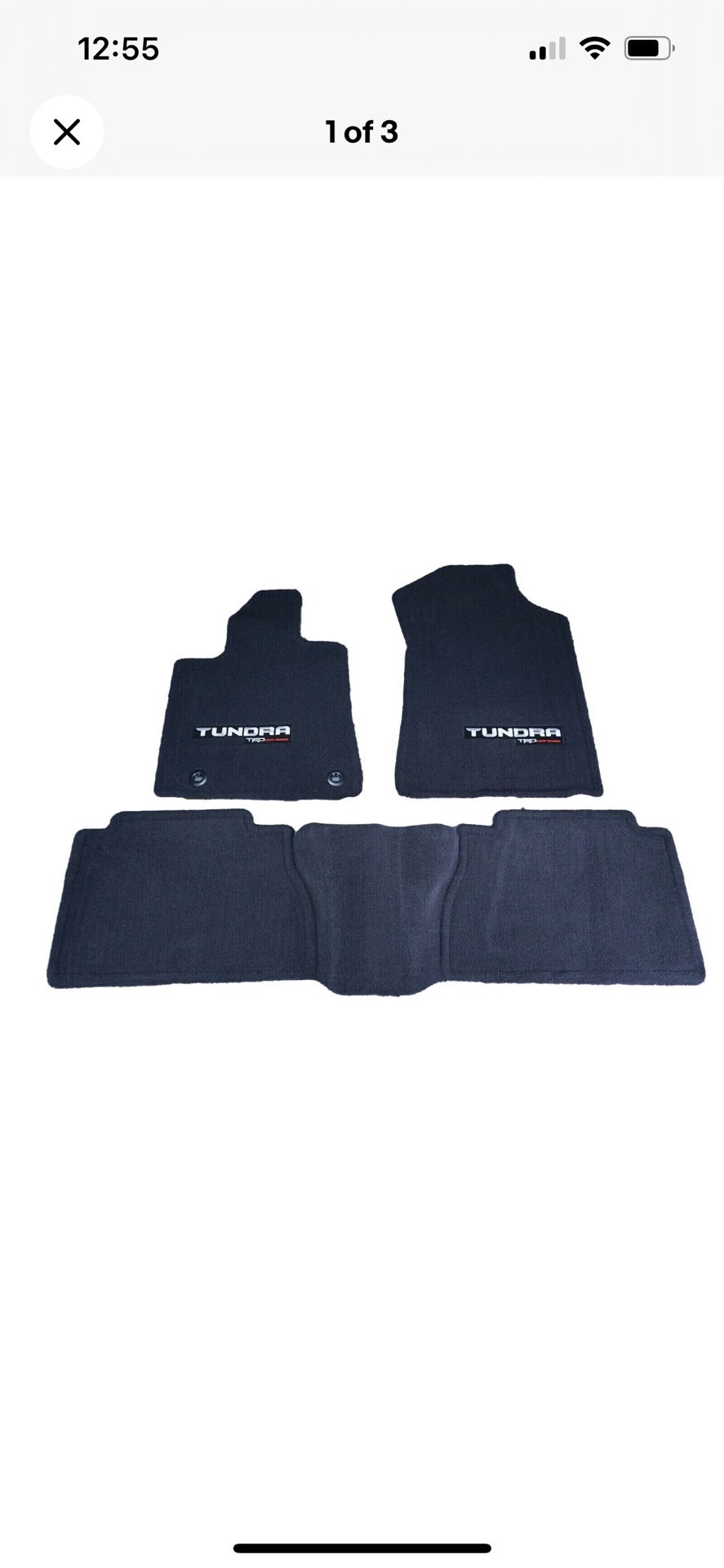 2018+ Toyota Tundra D-Cab TRD Offroad PT(contact info removed)1-01 OEM Black Carpet Mats