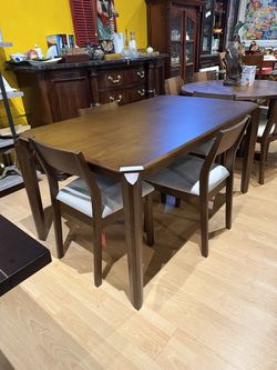 Walnut Mid Century Modern Style Dining Set MCM 