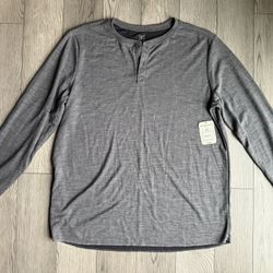 NEW-Men’s Longsleeve Shirt Grey Large