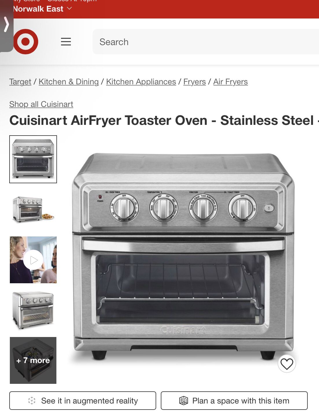 NEW CUISINART AIRFRYER The New Way To FRY TOASTER OVEN TOA-60TG STAINLESS  STEEL