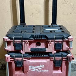 Milwaukee Packout Rolling Tool Box - W/ Medium Red Tool Box