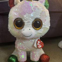 Ty Flippables Beanie Boo Stardust 2019 Edition Unicorn