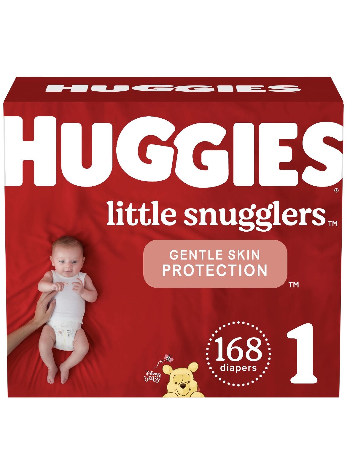 Huggies Little Snugglers Baby Diapers Size 1, 168 ct