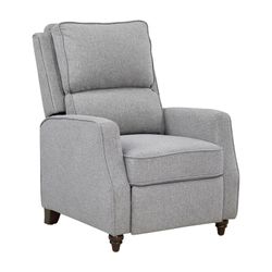 Lexicon Loveland Upholstered Fabric Push Back Recliner In Gray