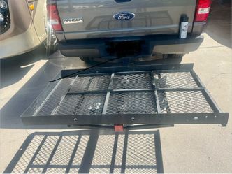Heavy-Duty Folding Hitch Cargo Carrier With Ramp – 500 LB Capacity