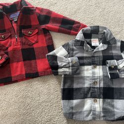 12 Month Flannel Long Sleeve And Jacket 