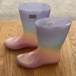 Girls Rain Boots, Outdoor boots, Multicolor Size 4 Cat/Jack Brand