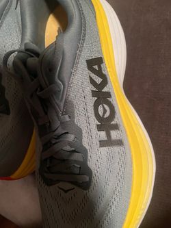 Hoka Running Sneakers Gray Yellow size 10.5